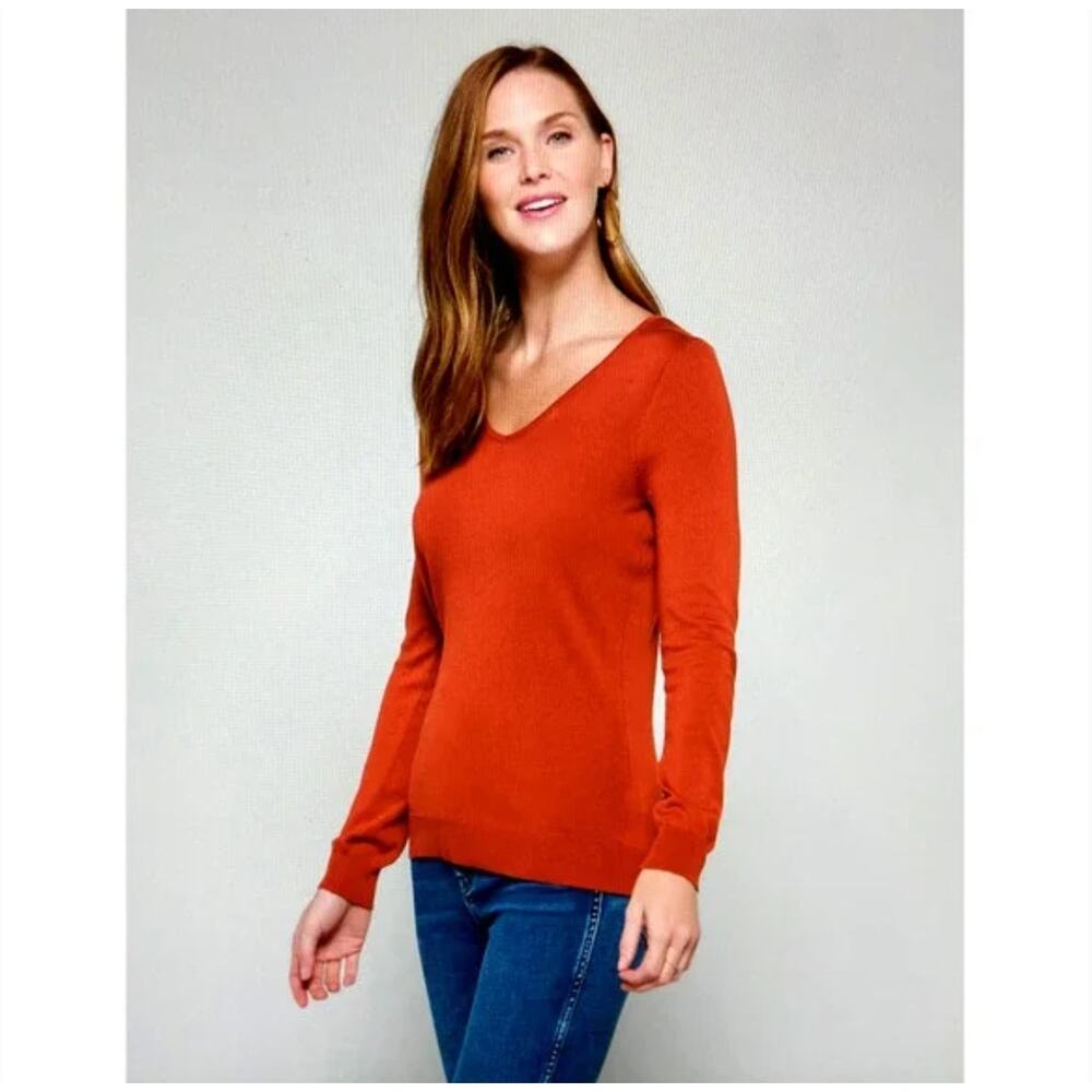 Love Ellie Mia Crisscross Back Detail Rust Pullover NWOT Size Medium